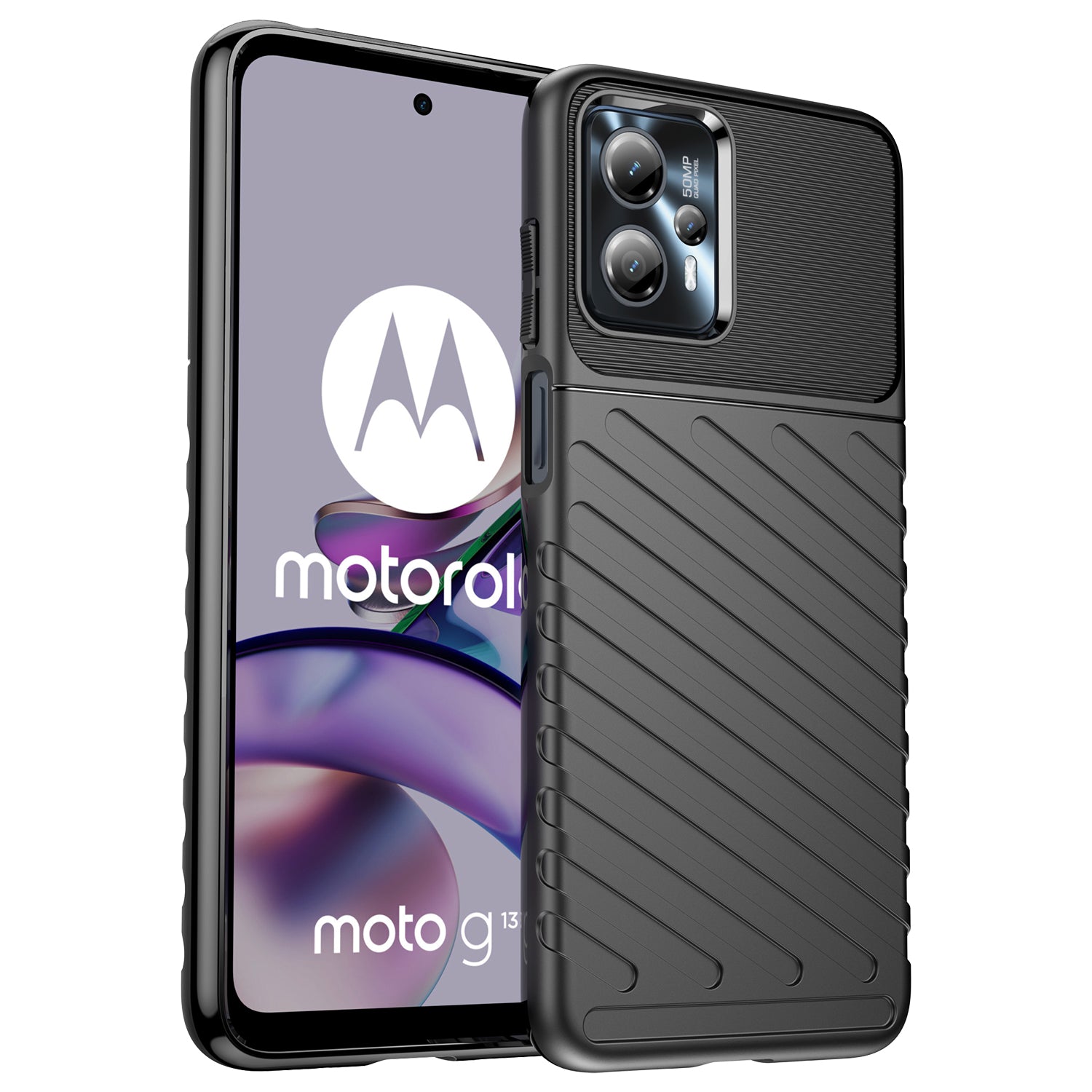 For Motorola Moto G13 4G G23 4G Thunder Series Twill Texture Smartphone Shell Cover Thickened TPU Cell Phone Case For Motorola Moto G13 4G G23 4G Thunder Series Twill Texture Smartphone Shell Cover Thickened TPU Cell Phone Case